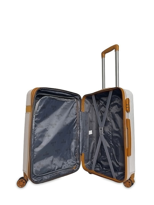 Medium Abs-pc Ithaki White Suitcase