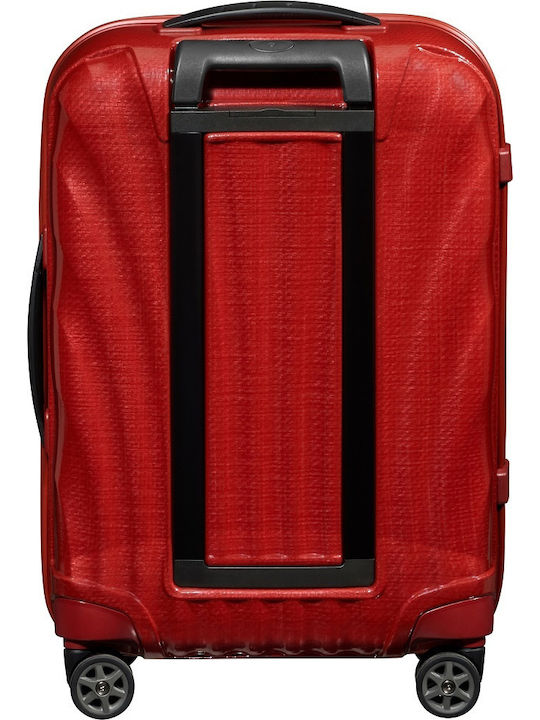 Samsonite C-LITE Куфар За Пътуване Кабинен Твърд Червен С 4 Колела Височина 55см