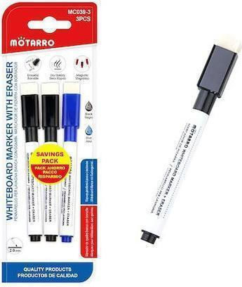 Motarro Motarro MC039-3 Μαρκαδόροι Πίνακα Σετ 3 χρώματα