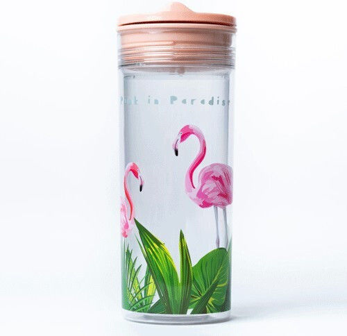 Chic Mic SlideCup Crystal Kids Water Bottle Plastic with Screw Cap Non Spill 500ml