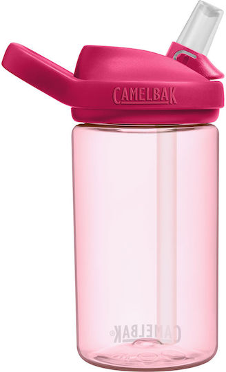 Camelbak Eddy+ Παιδικό Παγούρι Πλαστικό με Καλαμάκι Ροζ 400ml