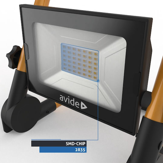 Avide Στεγανός Προβολέας LED 30W Φυσικό Λευκό 4000K IP65