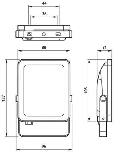 Στεγανός Προβολέας LED 10W Φυσικό Λευκό 4000K IP65