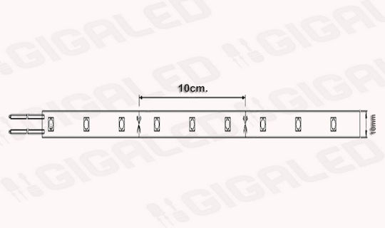 Atman Αδιάβροχη Ταινία LED 12V Πράσινο Φως 1m Τύπου SMD5050