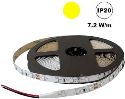 Cubalux Bandă LED Alimentare 12V cu Lumină Galben Lungime 5m și 30 LED-uri pe Metru SMD5050