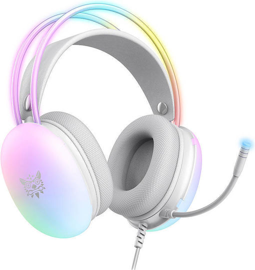 Onikuma X25 Over Ear Gaming Headset με σύνδεση 3.5mm Λευκό