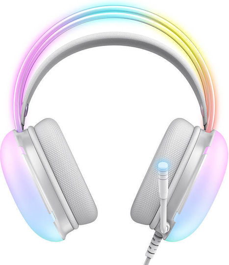 Onikuma X25 Over Ear Gaming Headset με σύνδεση 3.5mm Λευκό