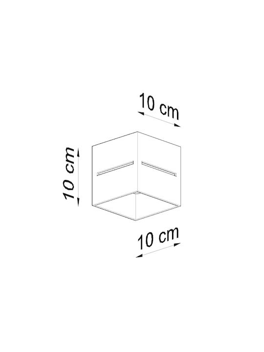 Sollux Lobo Modern Lamp Wall Gray 10x13x13cm