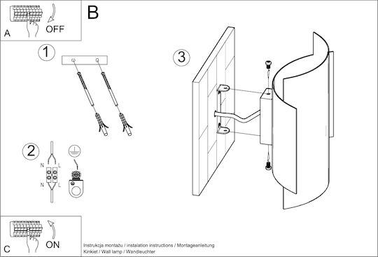 Sollux Impact Modern Lamp Wall with Socket G9 White 40x20x16cm