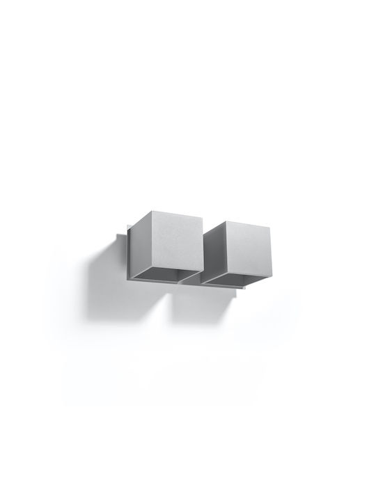 Sollux Quad 2 Modern Lamp Wall Gray 26x14x14cm