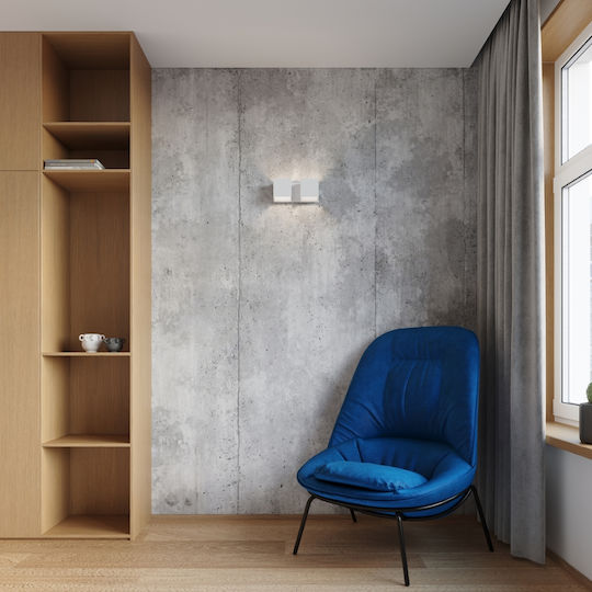 Sollux Quad 2 Modern Lamp Wall with Socket G9 White 31x14x14cm