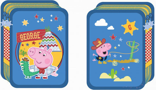 Diakakis Peppa George Federmäppchen Gefüllt Blau