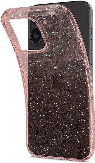 Spigen Liquid Crystal Glitter Back Cover Silicone Pink (iPhone 15 Pro Max)