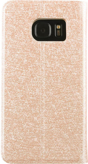 Volte-Tel Buchen Sie Synthetisches Leder Gold (Galaxy S7)