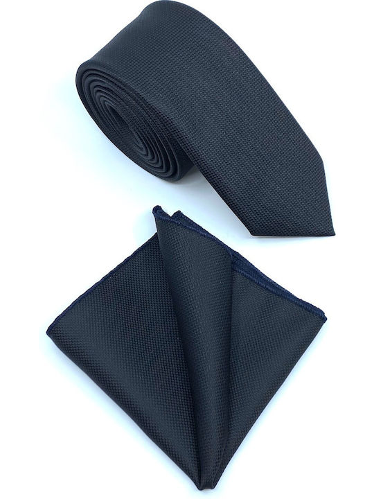 Legend Accessories Men's Tie Set Synthetic Monochrome in Black Color