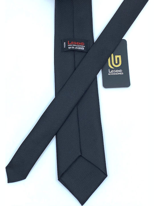 Legend Accessories Men's Tie Set Synthetic Monochrome in Black Color