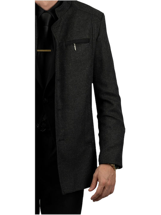 Dezign Men's Coat Charcoal