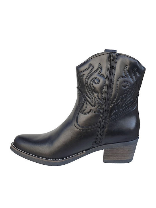 Hee Leather Women's Cowboy Boots Black