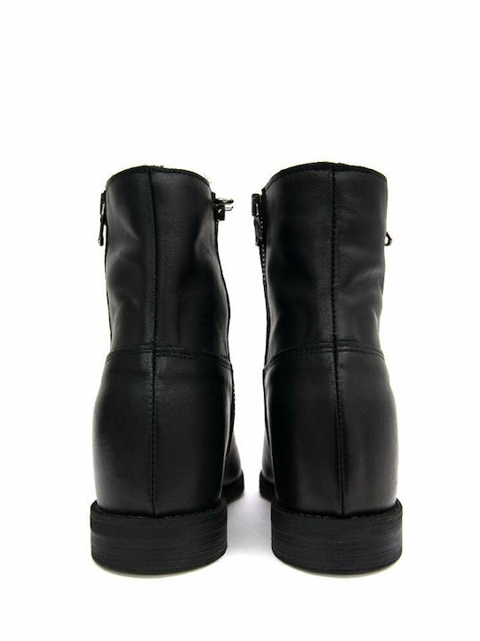 Leather Women's Ankle Boots Black