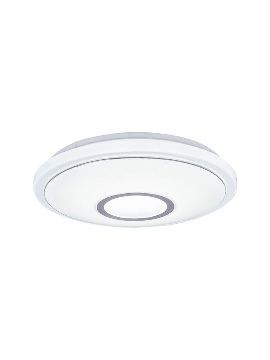 Globo Lighting Ceiling Mount Light Bathroom White with Integrated LED