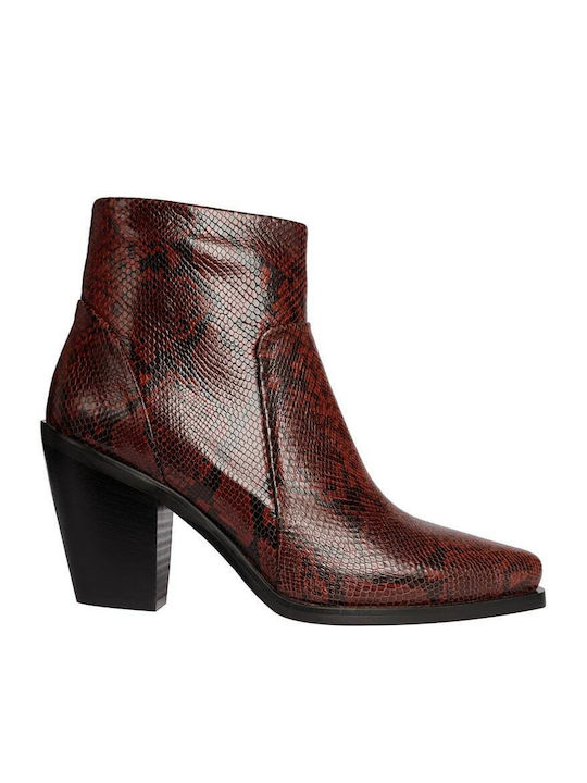 Gianni del Prette Leather Women's Ankle Boots Brown