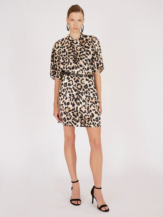 Summer Mini Evening Dress Nero/Avorio (Black/Ivory)