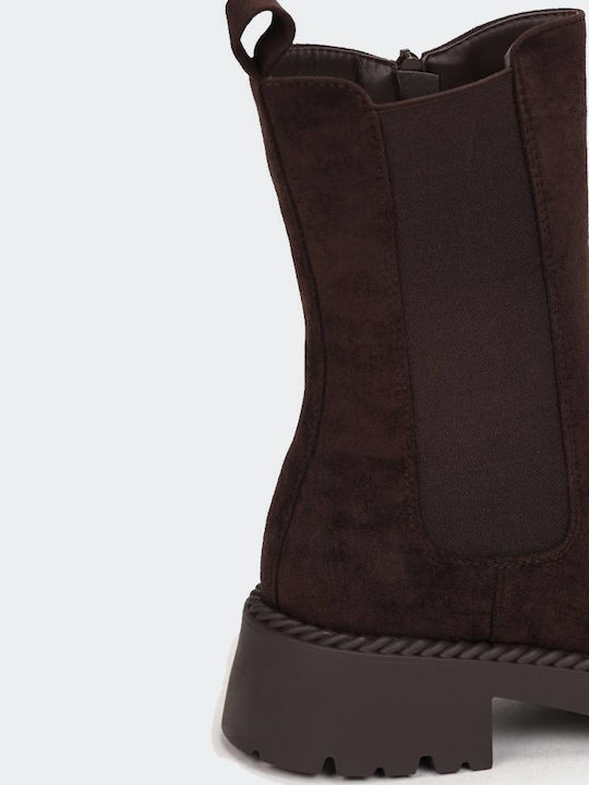 Marquiiz Suede Women's Chelsea Boots Brown