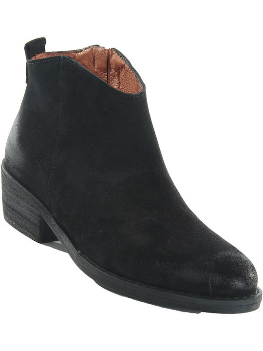 Marroqui Sanchez Leather Women's Ankle Boots Black