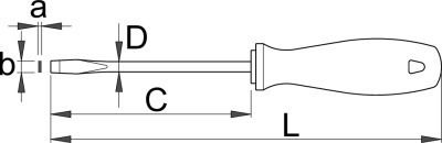 Unior 4x100mm Screwdriver Straight Size 4x100mm