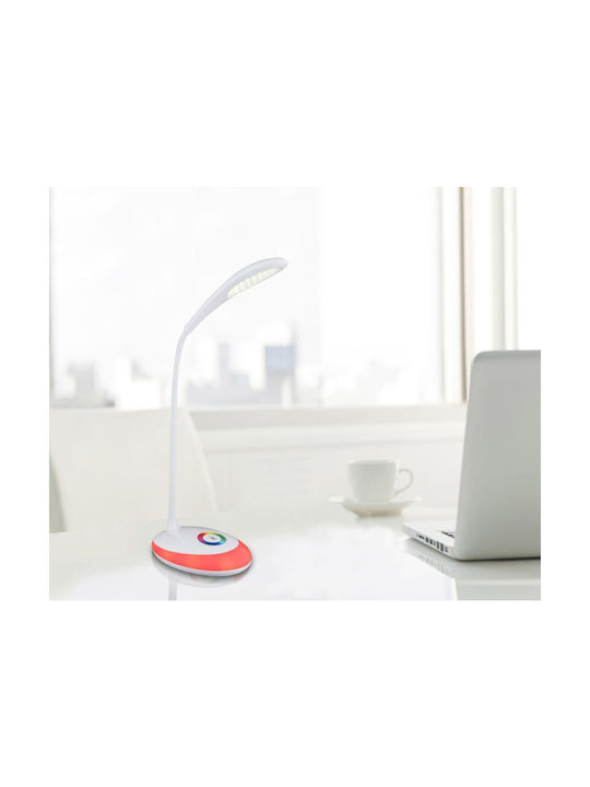 Globo Lighting Minea LED Office Lamp with Flexible Arm in Orange Color