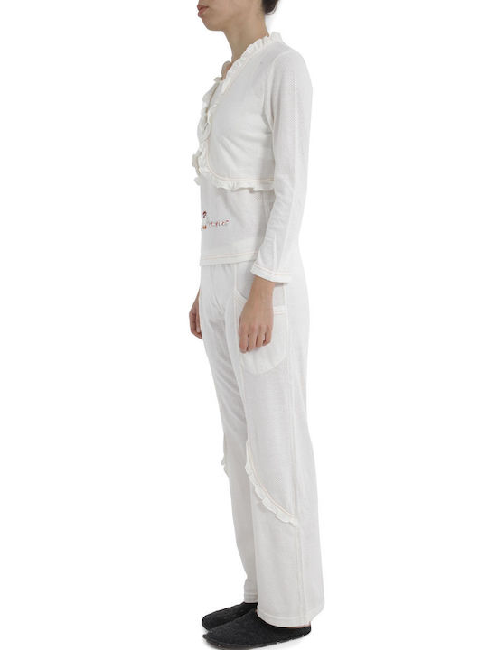 Pepita Winter Damen Pyjama-Set Baumwolle MUGHETTO 1682-MUGHETTO