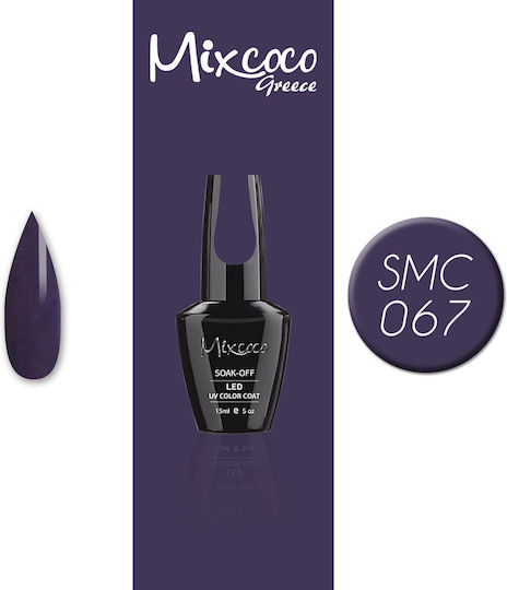 Mixcoco Semi-Permanent Nail Polish 067 with Glitter 067 15ml 1pcs