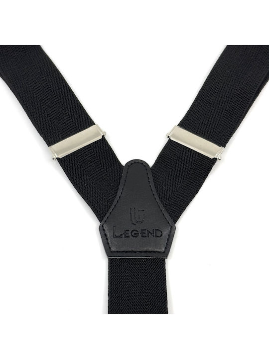 Legend Accessories Suspenders Monochrome Black