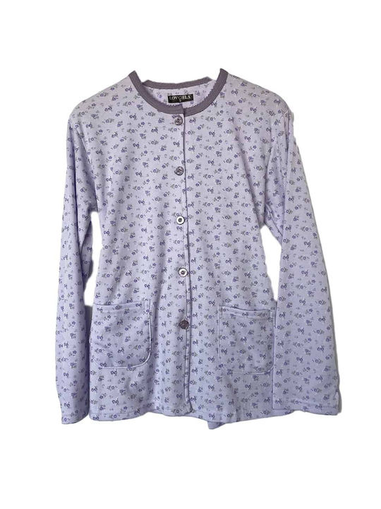 Lovelx Homewear Winter Damen Pyjama-Set Baumwolle Purple