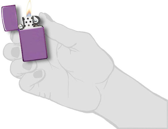 Zippo Classic Slim Brichetă Rezistentă La Vânt Cu Flacără În Culoare Violet