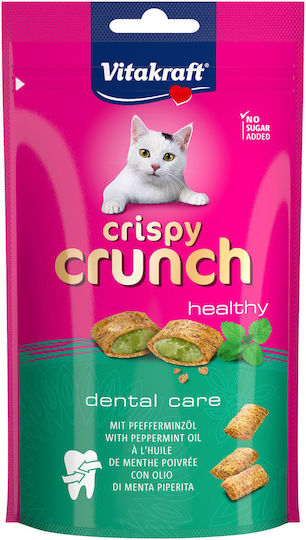 Vitakraft Crispy Crunch Dental Care Λιχουδιές Σνακ Γάτας με Δύοσμο 60gr