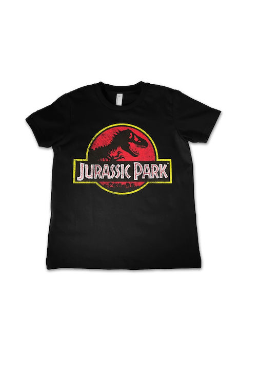 Jurassic Park Тениска Джурасик парк Черно Памучно