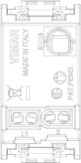 Vimar Recessed Wall Switch Commands Single Without Frame White