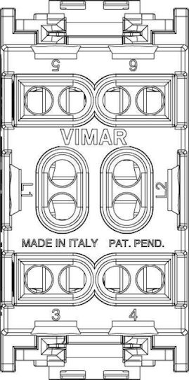 Vimar Recessed Wall Switch Commands Single Without Frame White