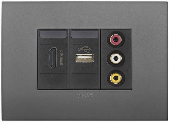 Vimar Vimar Recessed Wall Switch Basic Commands One-Way Without Frame White