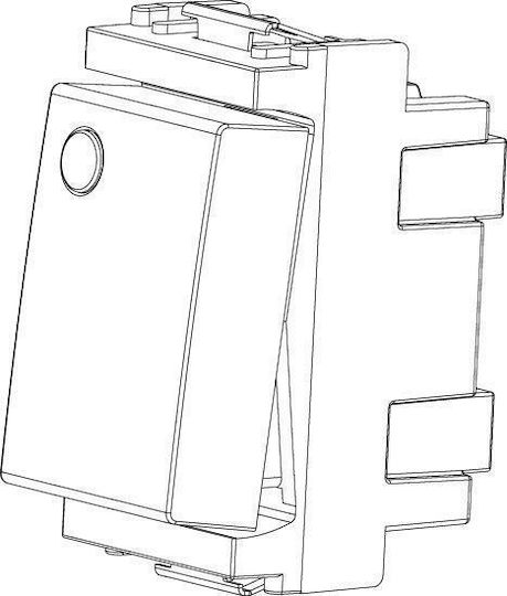 Vimar Idea Recessed Wall Switch Commands One-Way without Frame Aller Retour White
