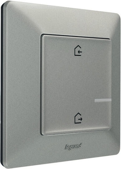 Legrand Valena Life Comutator De Perete Electric Simplu Cu Cadru Argintiu