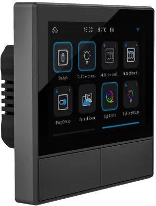 Sonoff NSPanel Wall-mounted Touch Wall Switch Wi-Fi Commands Two-way with Frame Black