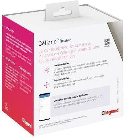 Legrand Celiane Recessed Wall Switch Commands Quadruplicate with Frame Beige