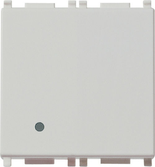 Vimar Plana Recessed Electrical Wall Switch One-Way Commands Without Frame White