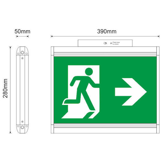 Olympia Electronics LED Sign Light with Battery Powered GRL-824/EM 1pcs