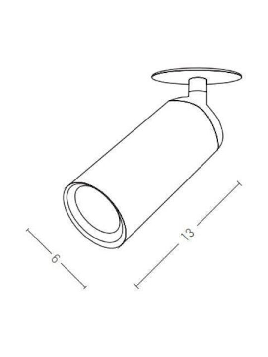 Zambelis Lights Single LED Warm White Spot in Black Color