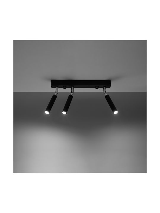 Sollux Eyetech 3 Triplu Spot cu Soclu G9 în Culoare Negru