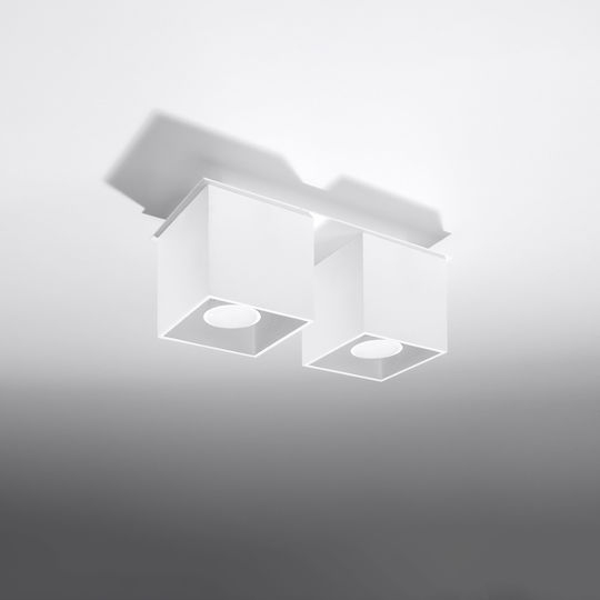 Sollux Διπλό Σποτ με Ντουί GU10 σε Λευκό Χρώμα