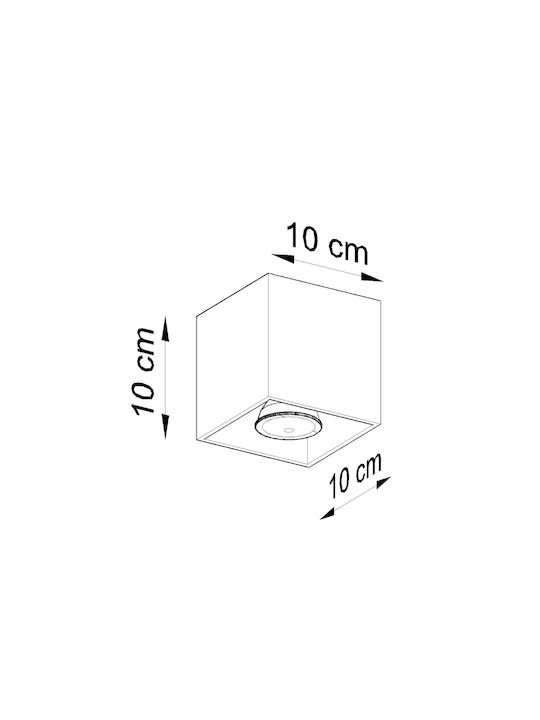 Sollux Single Spot with Socket G9 in Black Color